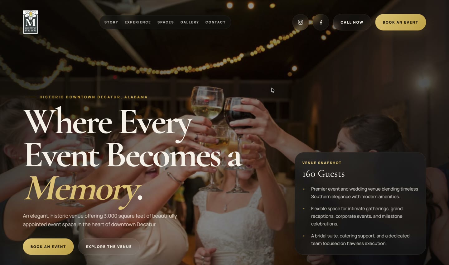The Magnolia Room website preview